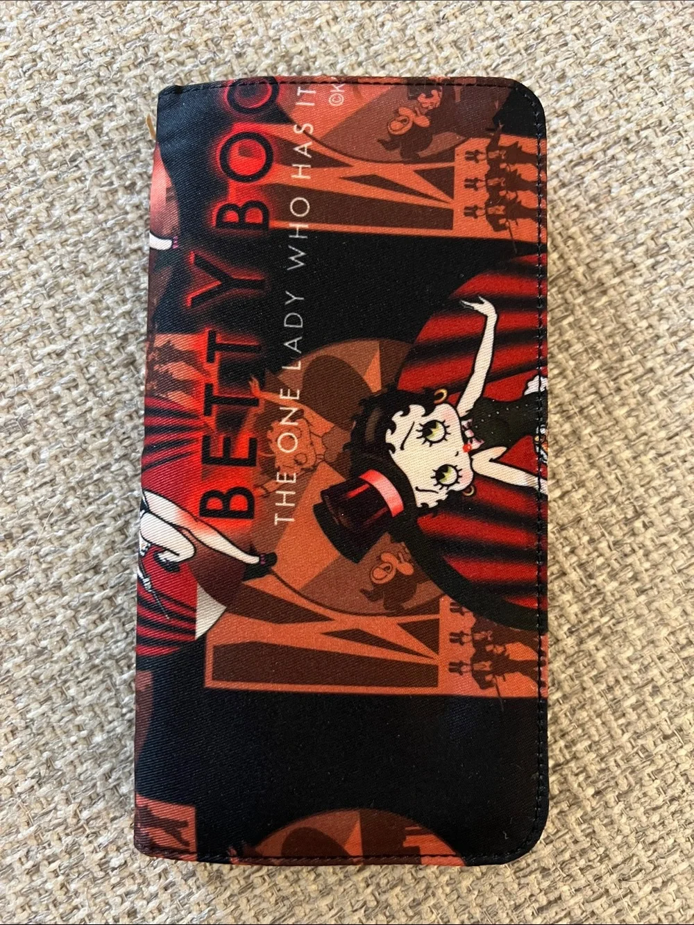 Betty Boop Black and Red Graphic Fold Wallet